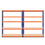 Giantz 2.4Mx1.8M Garage Shelving Warehouse Rack Pallet Racking Storage Blue - Side View