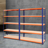 Giantz 2.4Mx1.8M Garage Shelving Warehouse Rack Pallet Racking Storage Blue - Low Angle