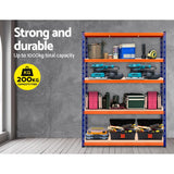 Giantz 2.4Mx1.8M Garage Shelving Warehouse Rack Pallet Racking Storage Blue - Top-Down View
