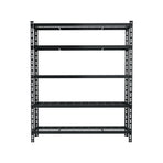 Giantz black 5 tier boltless steel garage shelving rack, 1.8M x 1.2M, middle supporting beam