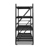 Giantz 2Mx2M Garage Shelving Warehouse Rack Pallet Racking Storage Shelve Black - Side View