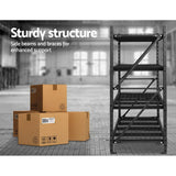 Giantz 2Mx2M Garage Shelving Warehouse Rack Pallet Racking Storage Shelve Black - 45-Degree Angle