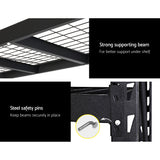 Giantz 4Mx2M Garage Shelving Warehouse Rack Pallet Racking Storage Shelve Black - Rear View