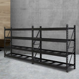 Giantz 4Mx2M Garage Shelving Warehouse Rack Pallet Racking Storage Shelve Black - Low Angle