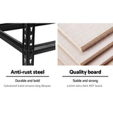 Giantz 2x1.5M Garage Shelving Warehouse Rack Pallet Racking Storage Shelve Black - Top-Down View