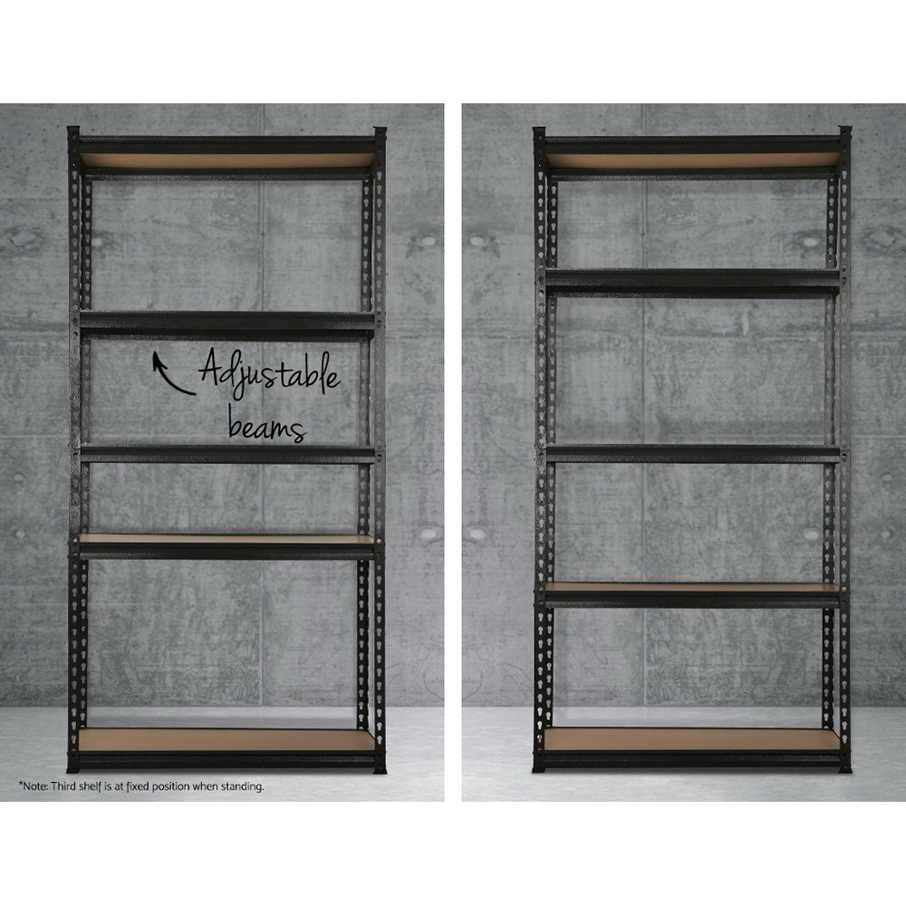 Giantz 2x1.5M Garage Shelving Warehouse Rack Pallet Racking Storage Shelve Black