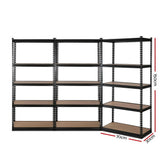 3x1.5M Warehouse Shelving Racking Storage Garage Steel Metal Shelves Rack - Front View