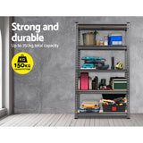 Giantz 1.5M Garage Shelving Warehouse Rack Pallet Racking Storage Shelf Charcoal - Side View