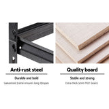 Giantz 1.5M Garage Shelving Warehouse Rack Pallet Racking Storage Shelf Charcoal - Top-Down View