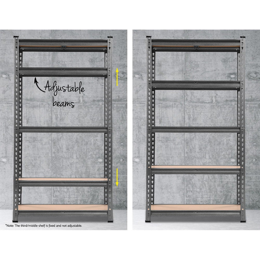 Giantz 1.5M Garage Shelving Warehouse Rack Pallet Racking Storage Shelf Charcoal, image 5