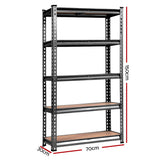 Giantz 4x1.5M Garage Shelving Warehouse Rack Pallet Racking Storage Charcoal - Front View