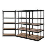 Giantz 5x1.8M Garage Shelving Warehouse Rack Pallet Racking Storage Shelve Black - Close-Up Angle