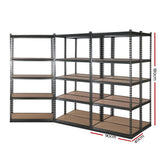 Giantz 5x1.8M Garage Shelving Warehouse Rack Pallet Racking Storage Charcoal - Front View