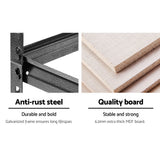 Giantz 5x1.8M Garage Shelving Warehouse Rack Pallet Racking Storage Charcoal - Top-Down View