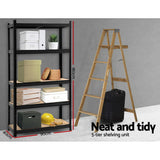Giantz 1.8M Warehouse Racking Rack Shelving Garage Storage Steel Metal Shelves - Front View