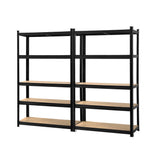 Giantz 2x1.8M Garage Shelving Warehouse Rack Pallet Racking Storage Shelf Black - Close-Up Angle