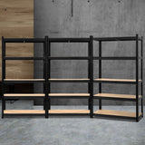 Giantz 3x1.8M Garage Shelving Warehouse Rack Pallet Racking Storage Shelf Black - Close-Up Angle