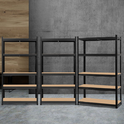 Giantz 3x1.8M Garage Shelving Warehouse Rack Pallet Racking Storage Shelf Black
