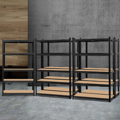 Giantz 5x1.8M Garage Shelving Warehouse Rack Pallet Racking Storage Shelf Black
