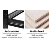 Giantz 5x1.8M Garage Shelving Warehouse Rack Pallet Racking Storage Shelf Black - Top-Down View