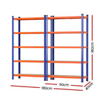 2 x 1.8M Giantz Garage Shelving Warehouse Rack, image 2