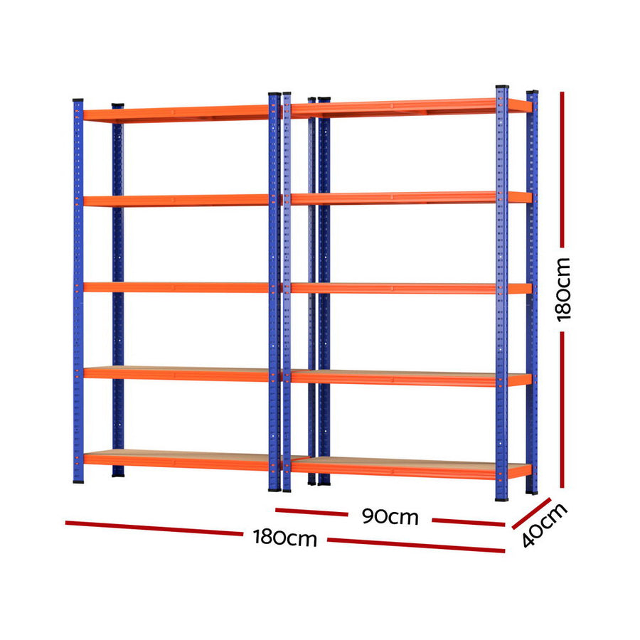 2 x 1.8M Giantz Garage Shelving Warehouse Rack, image 2
