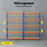 2 x 1.8M Giantz Garage Shelving Warehouse Rack - 45-Degree Angle
