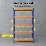 5 x 1.8M Giantz Garage Shelving Warehouse Rack - 45-Degree Angle
