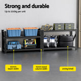Giantz 2x 0.9M Garage Shelving Workbench Warehouse Rack - Top-Down View