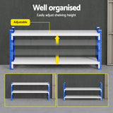 Giantz 2Mx0.9M Warehouse Shelving Garage Rack - 45-Degree Angle
