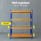 Giantz 2Mx1.5M Warehouse Shelving Garage Rack - 45-Degree Angle