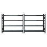 Giantz 4Mx1.8M Garage Shelving Warehouse Rack Black - Side View