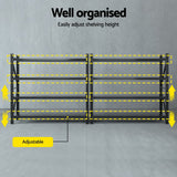 Giantz 4Mx1.8M Garage Shelving Warehouse Rack Black - 45-Degree Angle