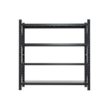 Giantz black 2M x 2M 4 tier steel warehouse shelving rack, adjustable shelf beams