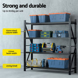 Giantz 2Mx2M Warehouse Shelving Garage Rack - Top-Down View