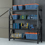 Giantz Warehouse Shelving 2M x 2M, 4 Tier Steel Garage Rack, 200kg per Shelf, Black