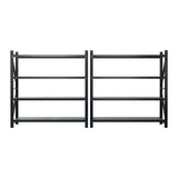 Giantz 4Mx2M Garage Shelving Warehouse Rack Black - Side View