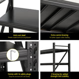 Giantz 4Mx2M Garage Shelving Warehouse Rack Black - Rear View