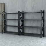 Giantz 4Mx2M Garage Shelving Warehouse Rack Black - Close-Up Angle
