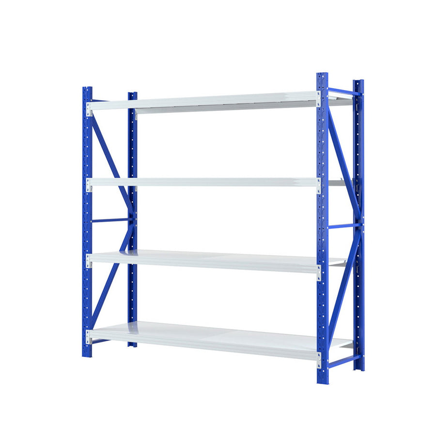 Giantz 2m x 2m steel garage shelving rack with 4 tiers, image 7
