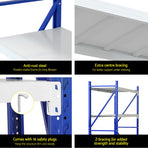 Giantz 2m x 2m steel garage shelving rack with 4 tiers, image 6
