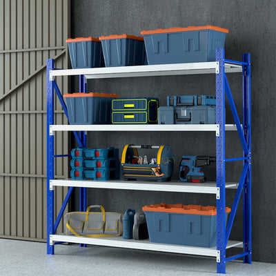 Giantz 2m x 2m steel garage shelving rack with 4 tiers