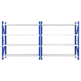 Giantz 4Mx2M Garage Shelving Warehouse Rack Blue - Side View