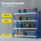 Giantz 4Mx2M Garage Shelving Warehouse Rack Blue - Top-Down View