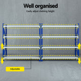 Giantz 4Mx2M Garage Shelving Warehouse Rack Blue - 45-Degree Angle