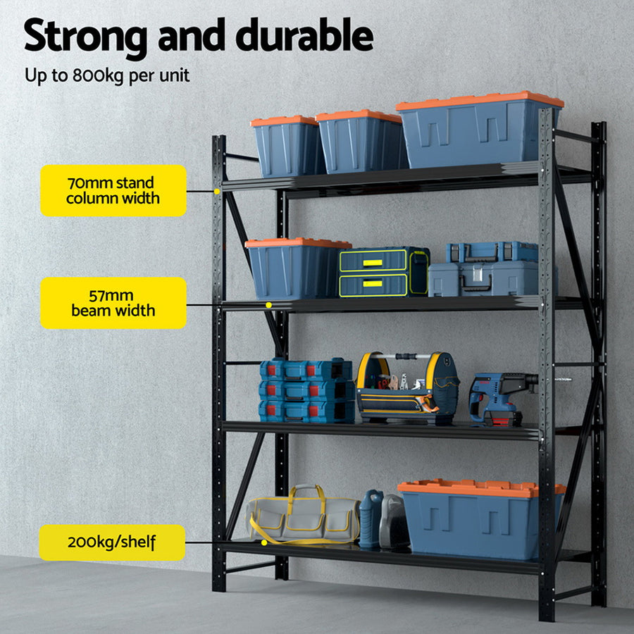 Giantz 2.4Mx2M Warehouse Shelving Garage Rack, image 4