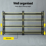 Giantz 4Mx2.4M Garage Shelving Warehouse Rack Black - 45-Degree Angle