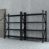 Giantz 4Mx2.4M Garage Shelving Warehouse Rack Black - Close-Up Angle