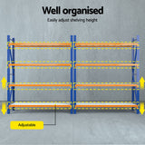 Giantz 4Mx2.4M Garage Shelving Warehouse Rack - 45-Degree Angle