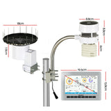 Devanti Weather Station Ultrasonic Anemometer Outdoor WiFi Rain Gauge Solar - Front View